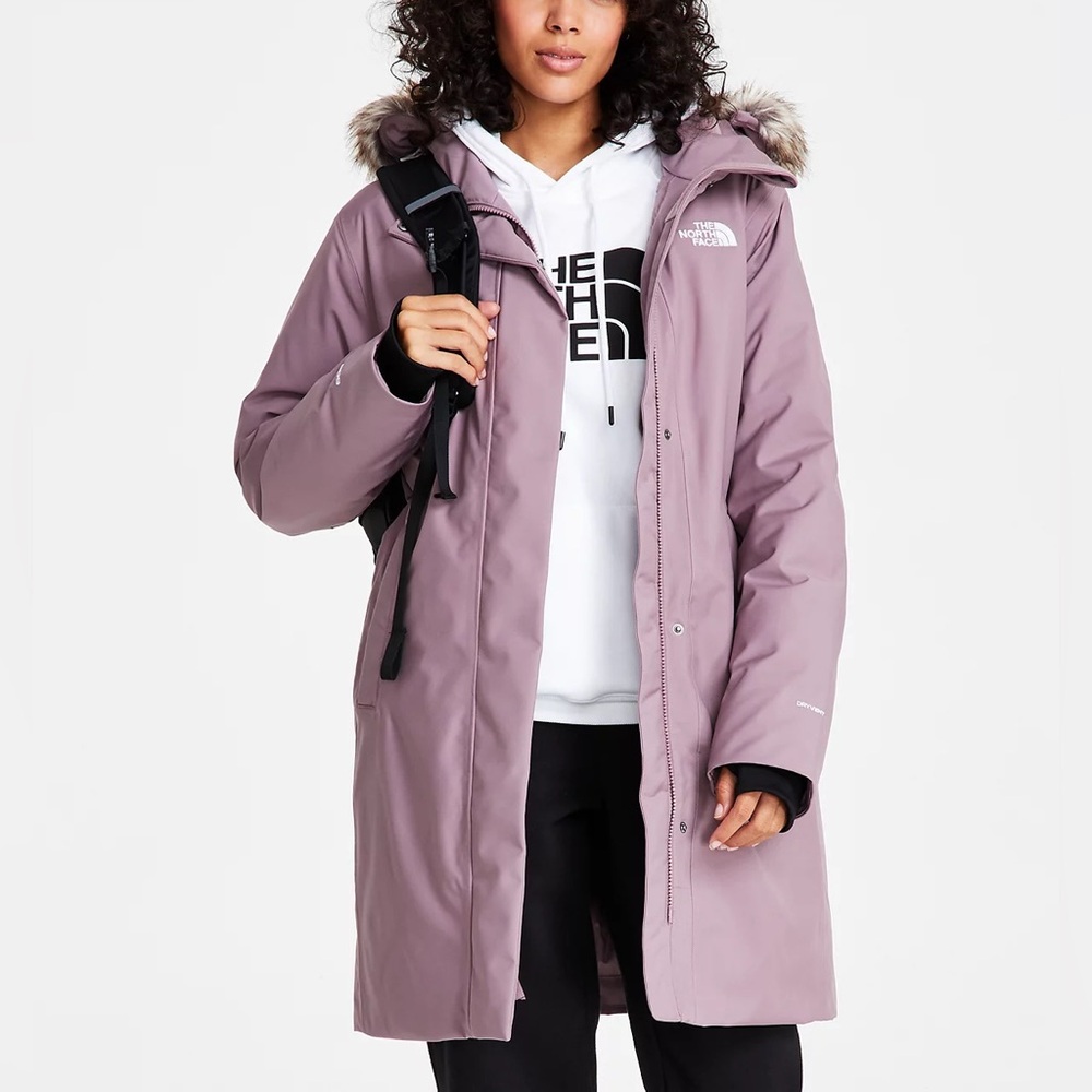 The North Face Women's Arctic Parka in Fawn Grey Mauve Purple